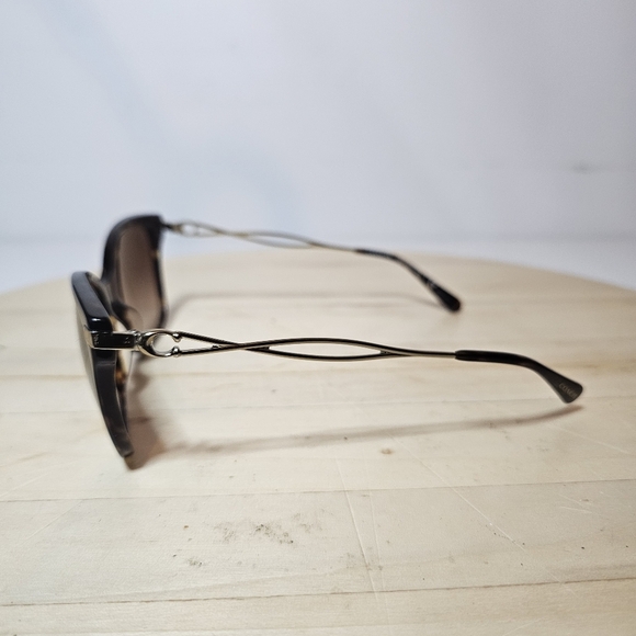 Coach Sculpted Signature Wayfarer Cat Eye Sunglasses Dark Tortoise 512074 - Picture 4 of 13